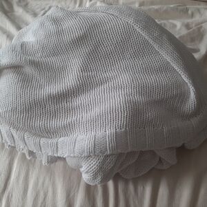 Threshold White Knit Blanket